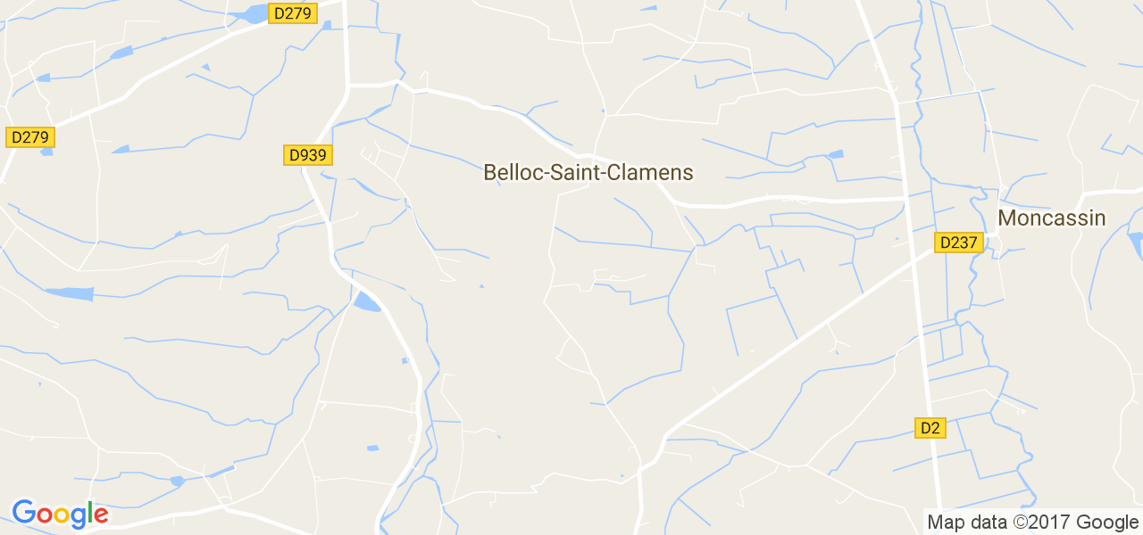 map de la ville de Belloc-Saint-Clamens