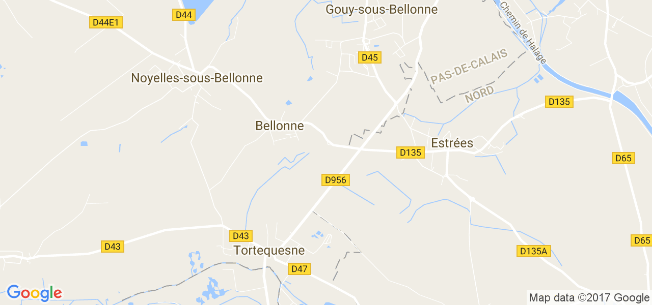 map de la ville de Bellonne