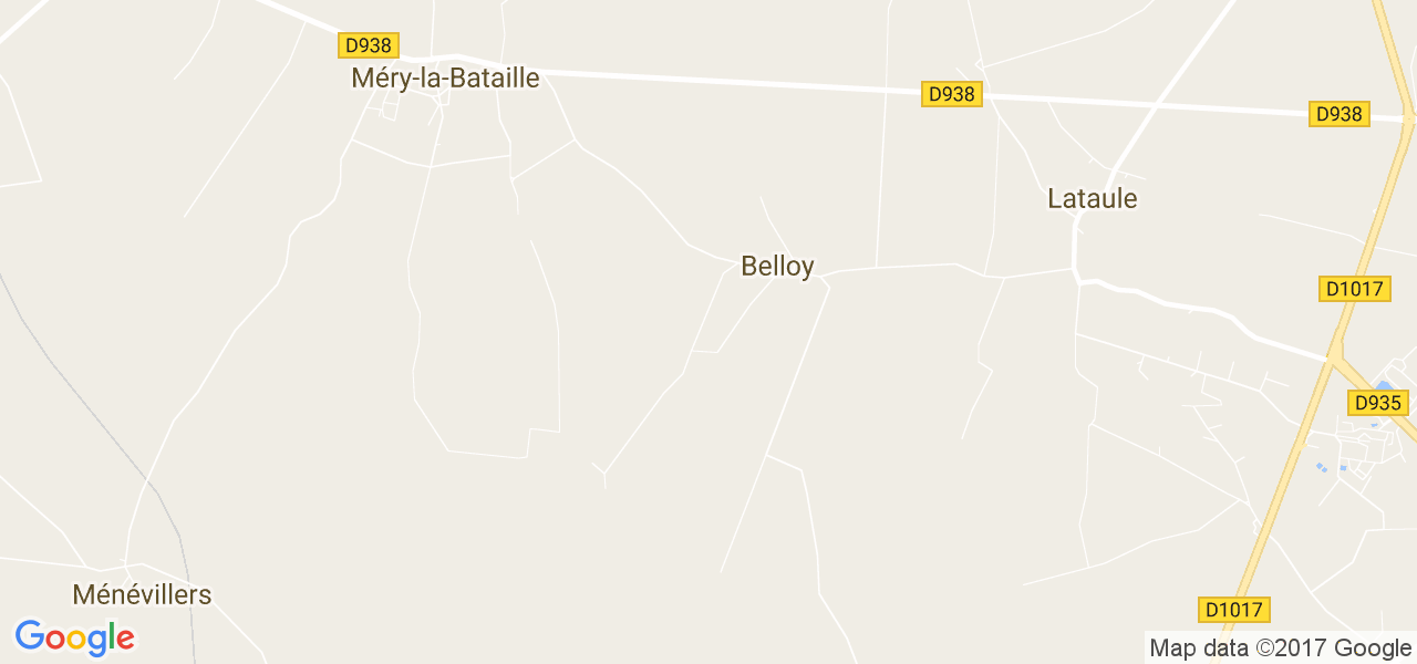 map de la ville de Belloy