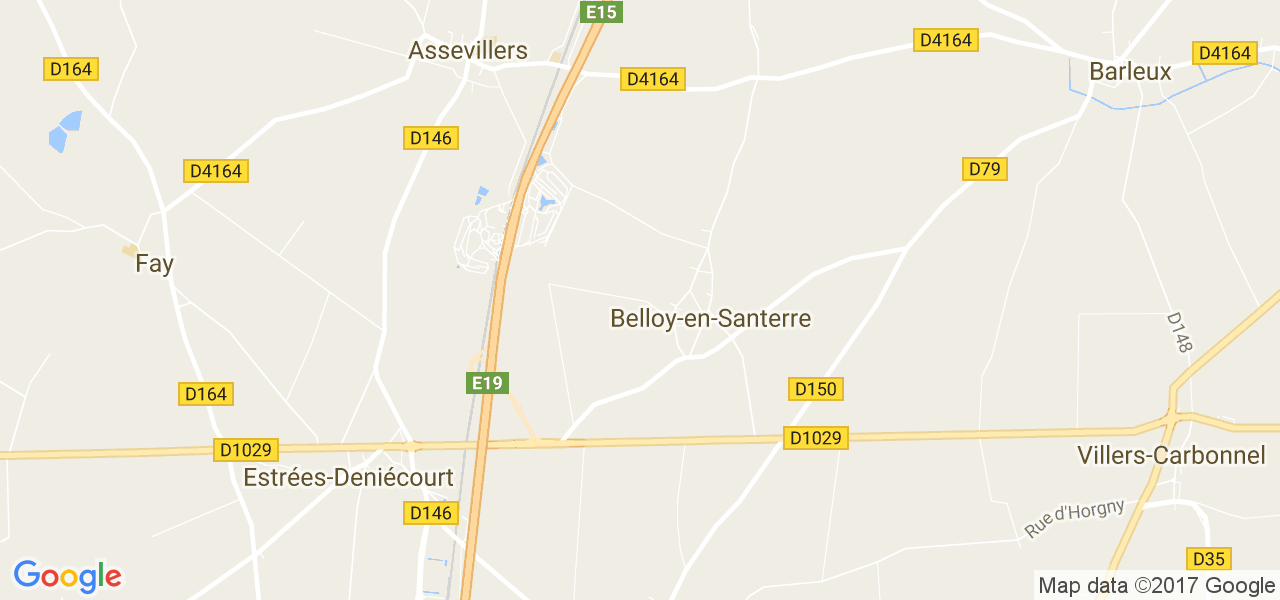 map de la ville de Belloy-en-Santerre