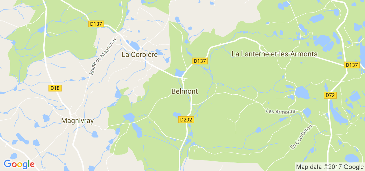 map de la ville de Belmont