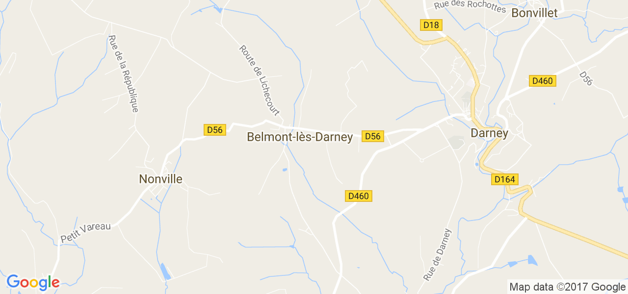 map de la ville de Belmont-lès-Darney