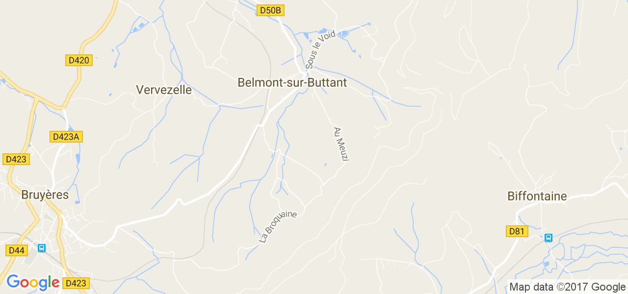 map de la ville de Belmont-sur-Buttant