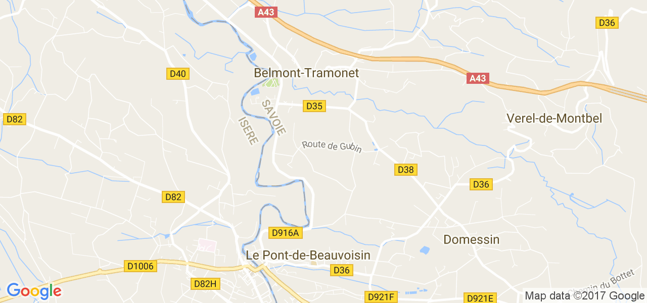 map de la ville de Belmont-Tramonet