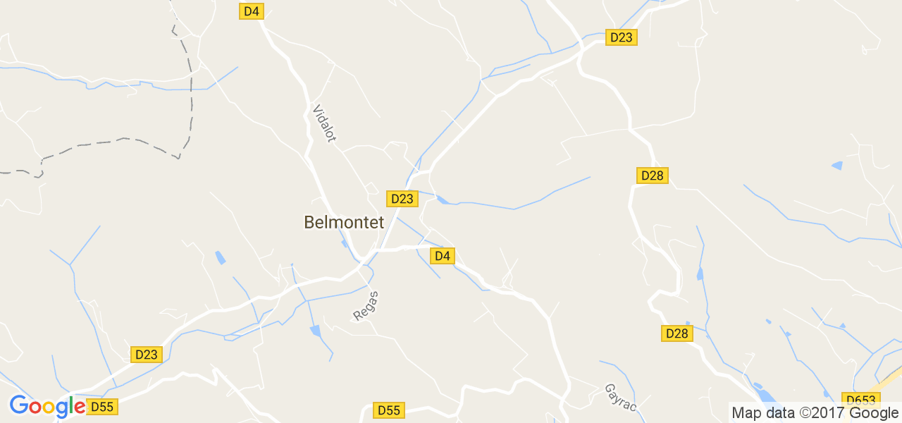 map de la ville de Belmontet