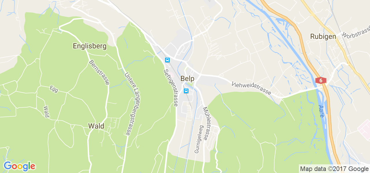 map de la ville de Belp