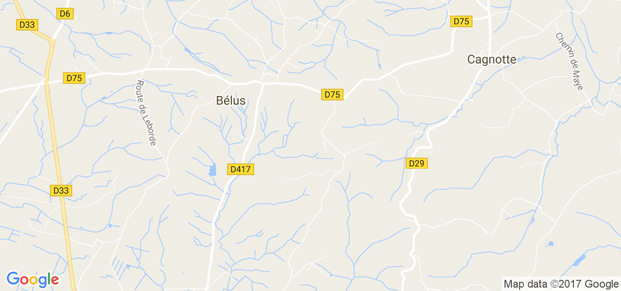 map de la ville de Bélus