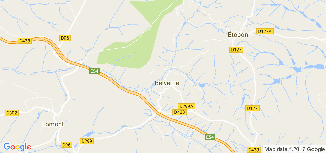 map de la ville de Belverne