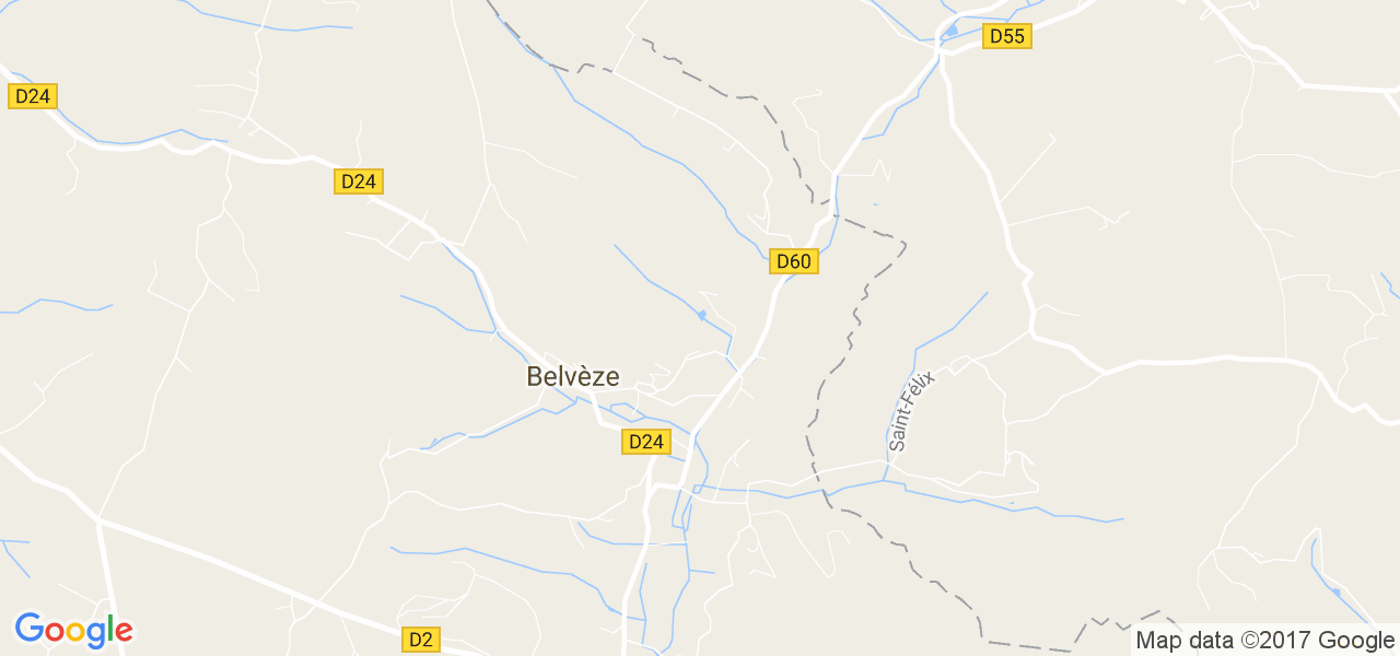 map de la ville de Belvèze