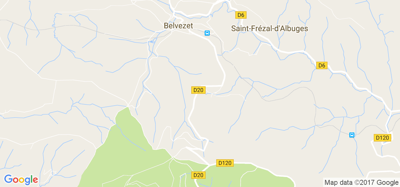 map de la ville de Belvézet