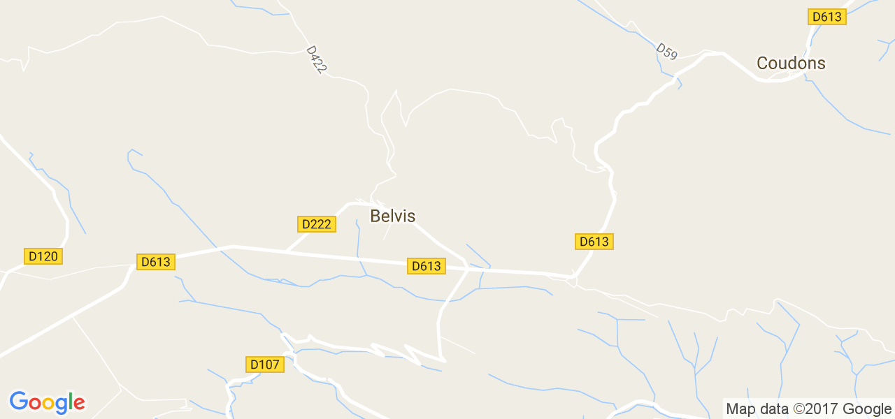 map de la ville de Belvis