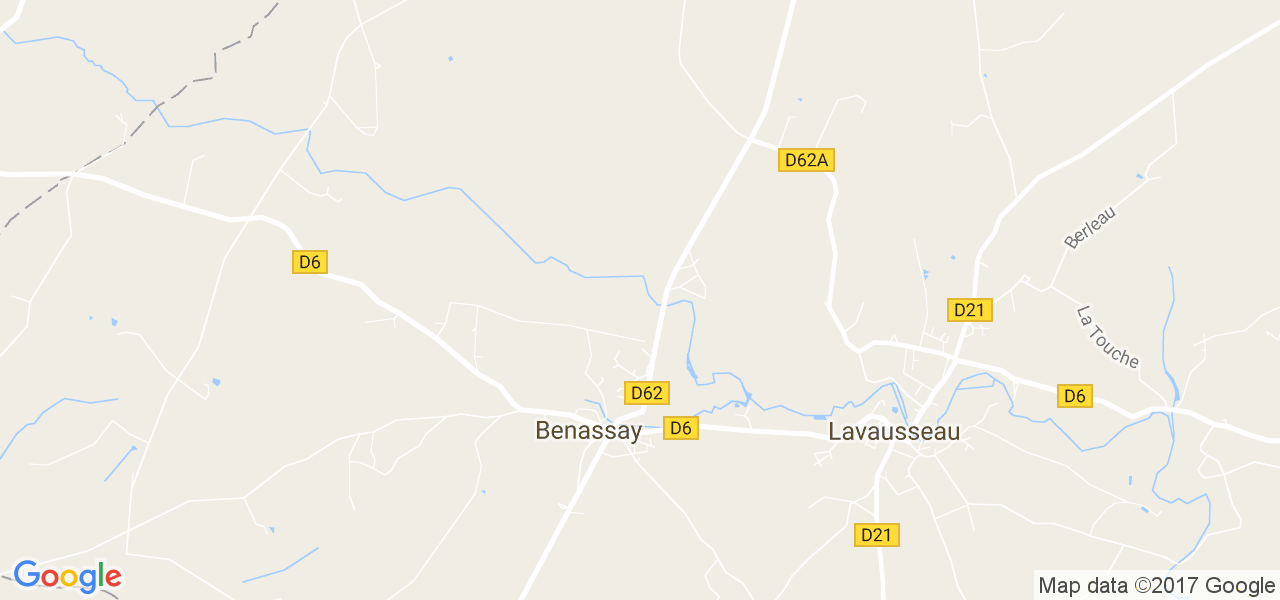 map de la ville de Benassay