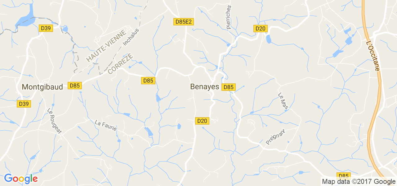 map de la ville de Benayes