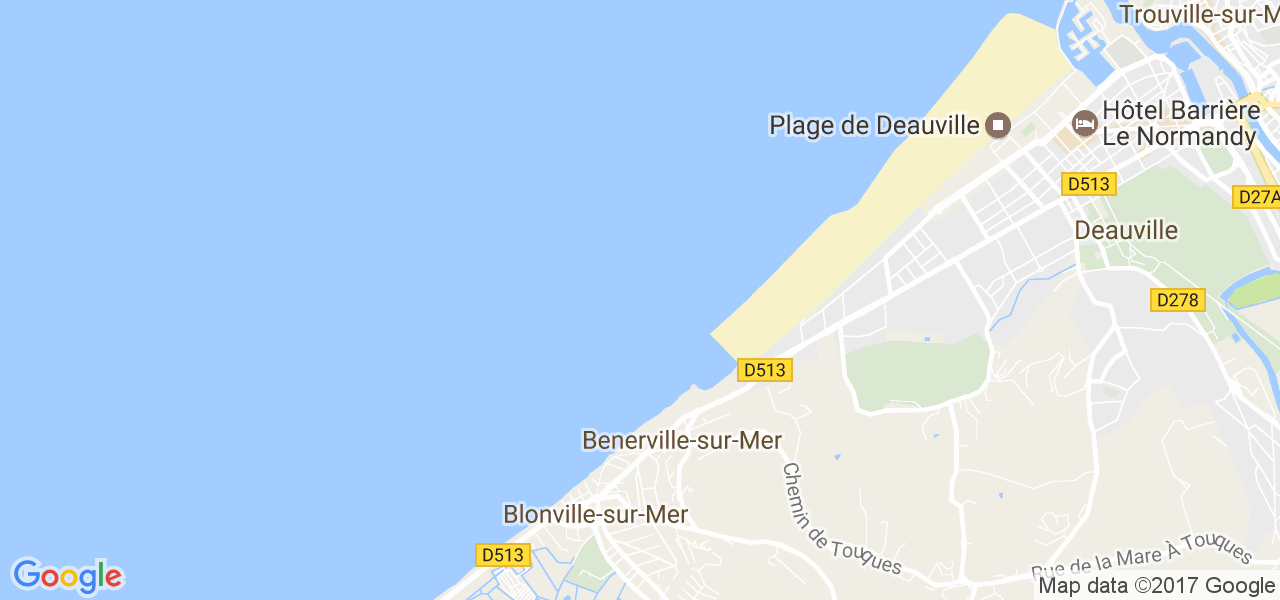 map de la ville de Benerville-sur-Mer