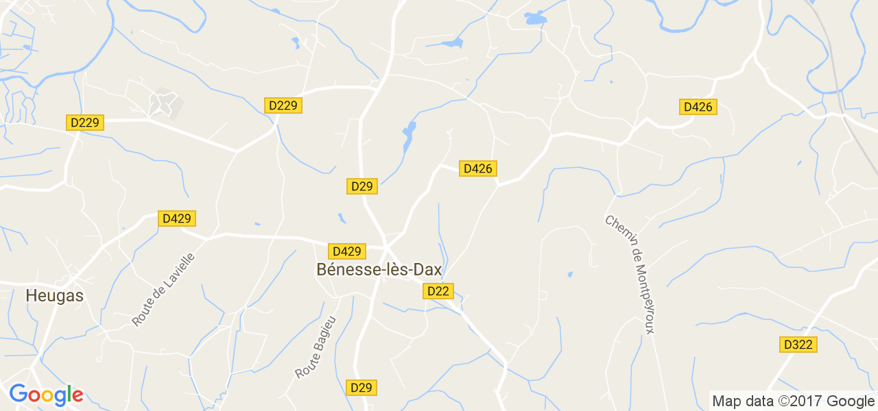 map de la ville de Bénesse-lès-Dax