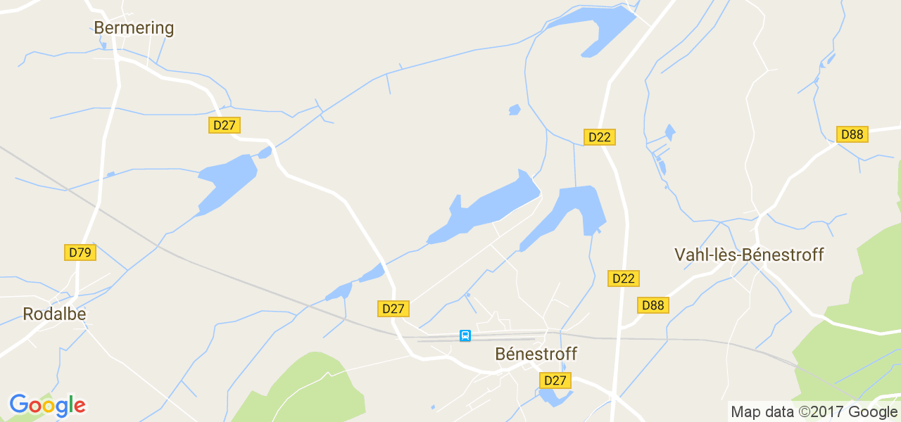 map de la ville de Bénestroff