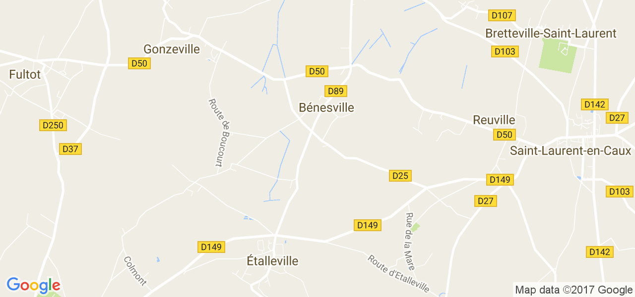 map de la ville de Bénesville