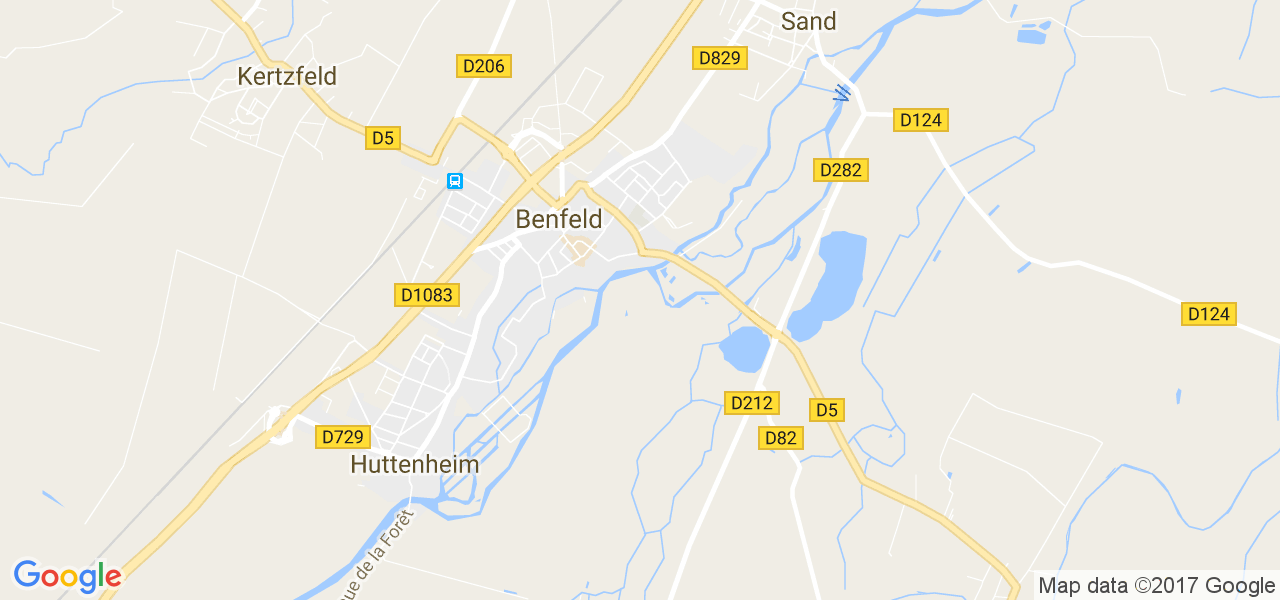 map de la ville de Benfeld