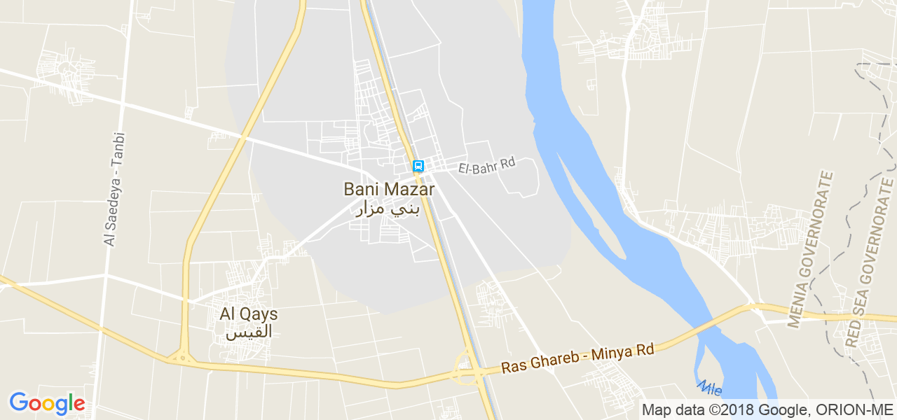 map of the city of Beni Mazar