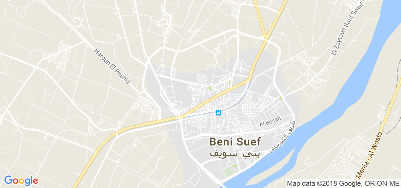 map of the city of Beni Suef