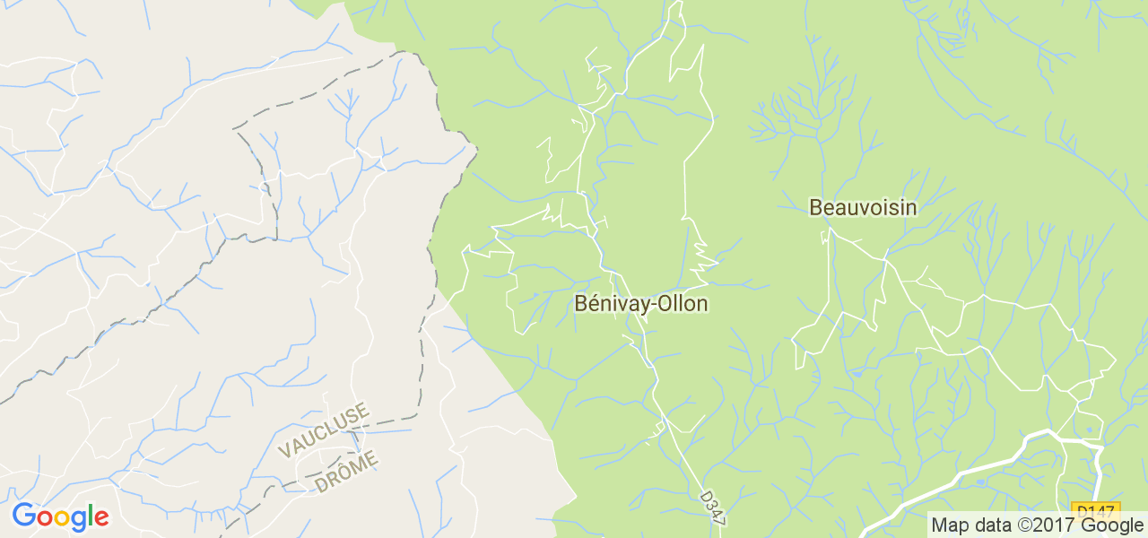 map de la ville de Bénivay-Ollon