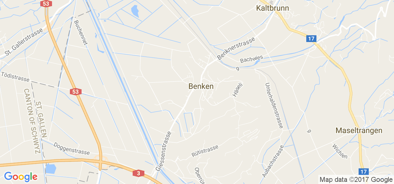 map de la ville de Benken