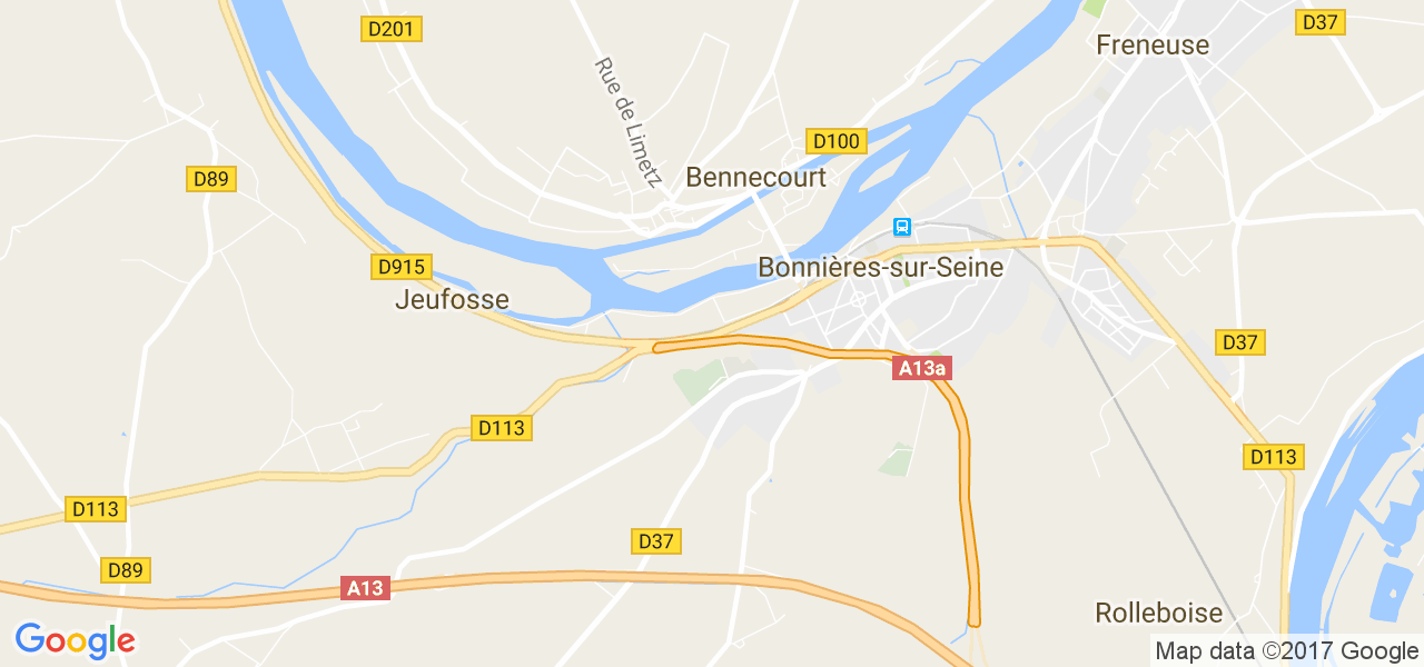 map de la ville de Bennecourt