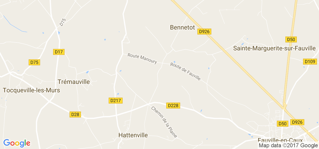 map de la ville de Bennetot