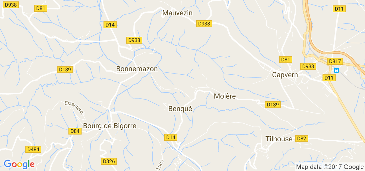 map de la ville de Benque