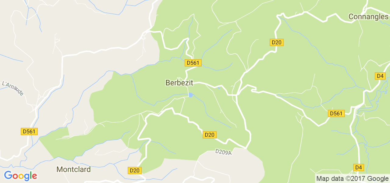 map de la ville de Berbezit