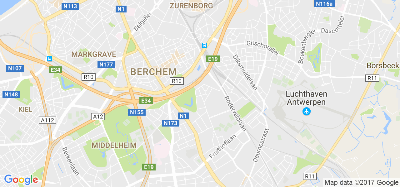 map de la ville de Berchem