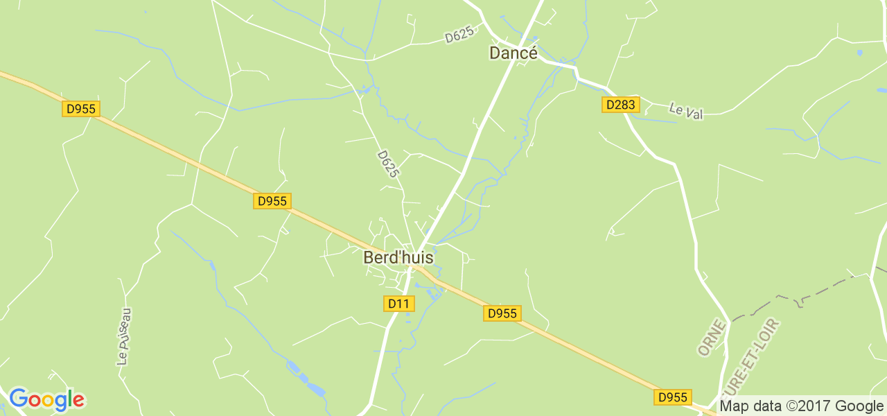 map de la ville de Berd'huis