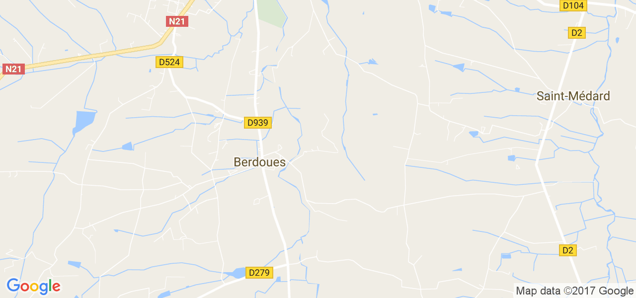 map de la ville de Berdoues