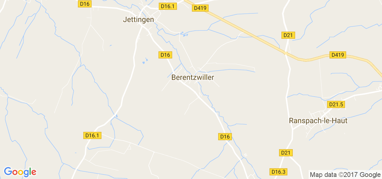 map de la ville de Berentzwiller