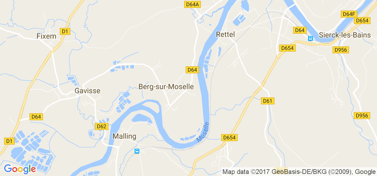 map de la ville de Berg-sur-Moselle