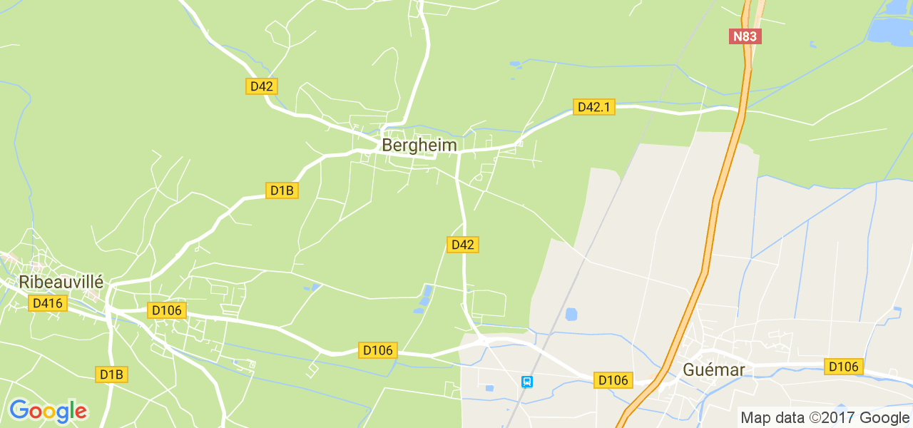 map de la ville de Bergheim