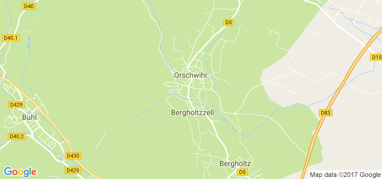 map de la ville de Bergholtzzell