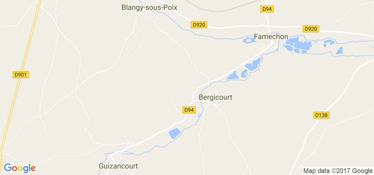 map de la ville de Bergicourt