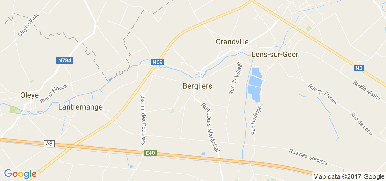 map de la ville de Bergilers