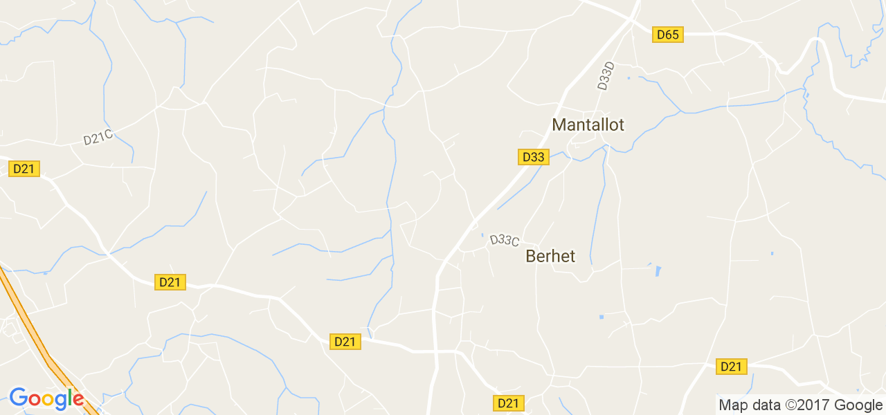 map de la ville de Berhet