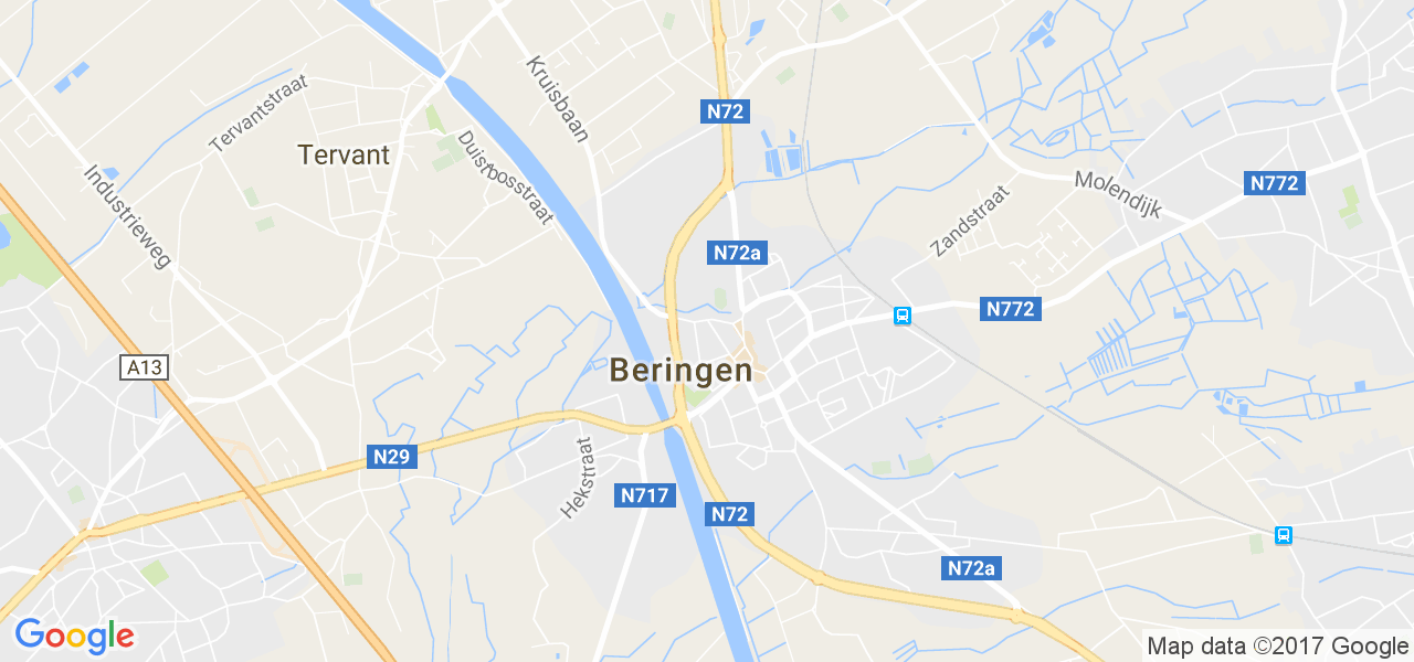 map de la ville de Beringen