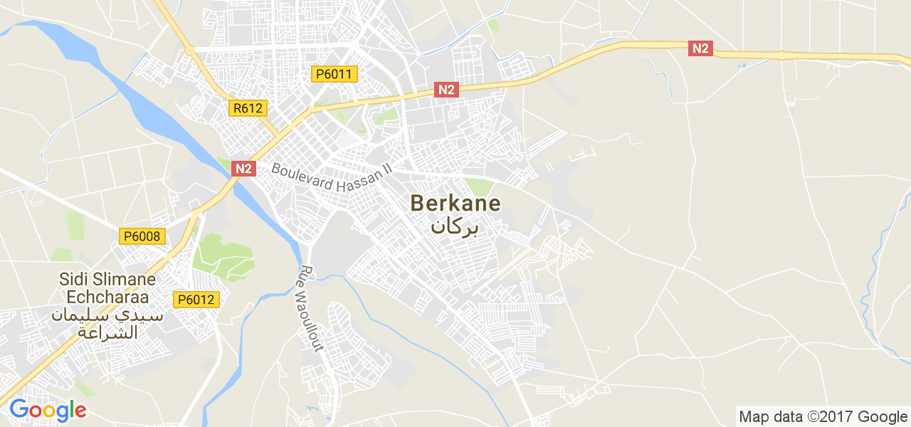 map de la ville de Berkane