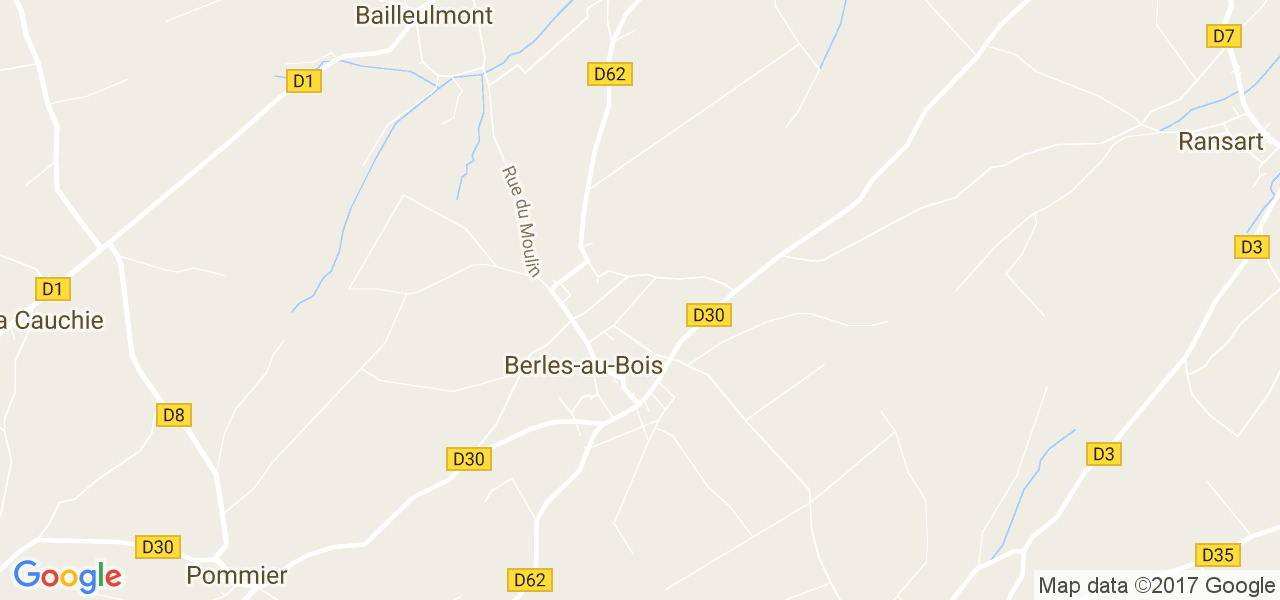 map de la ville de Berles-au-Bois