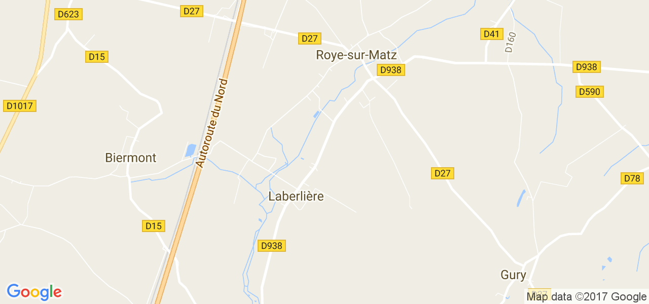 map de la ville de Berlière