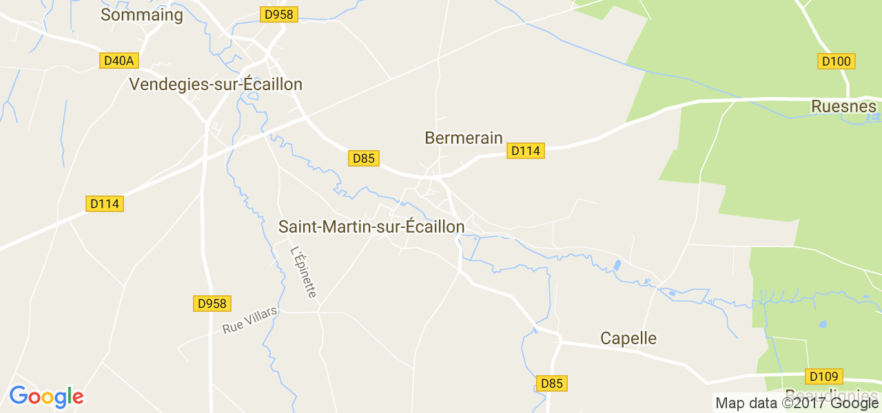 map de la ville de Bermerain