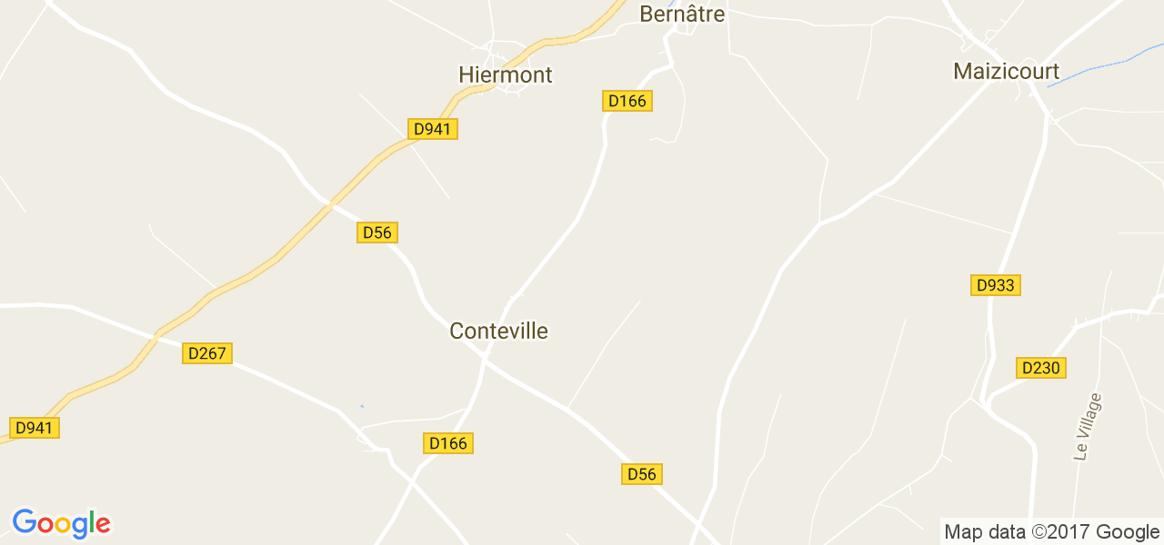 map de la ville de Bernâtre