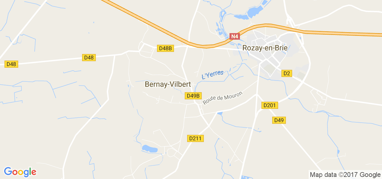 map de la ville de Bernay-Vilbert