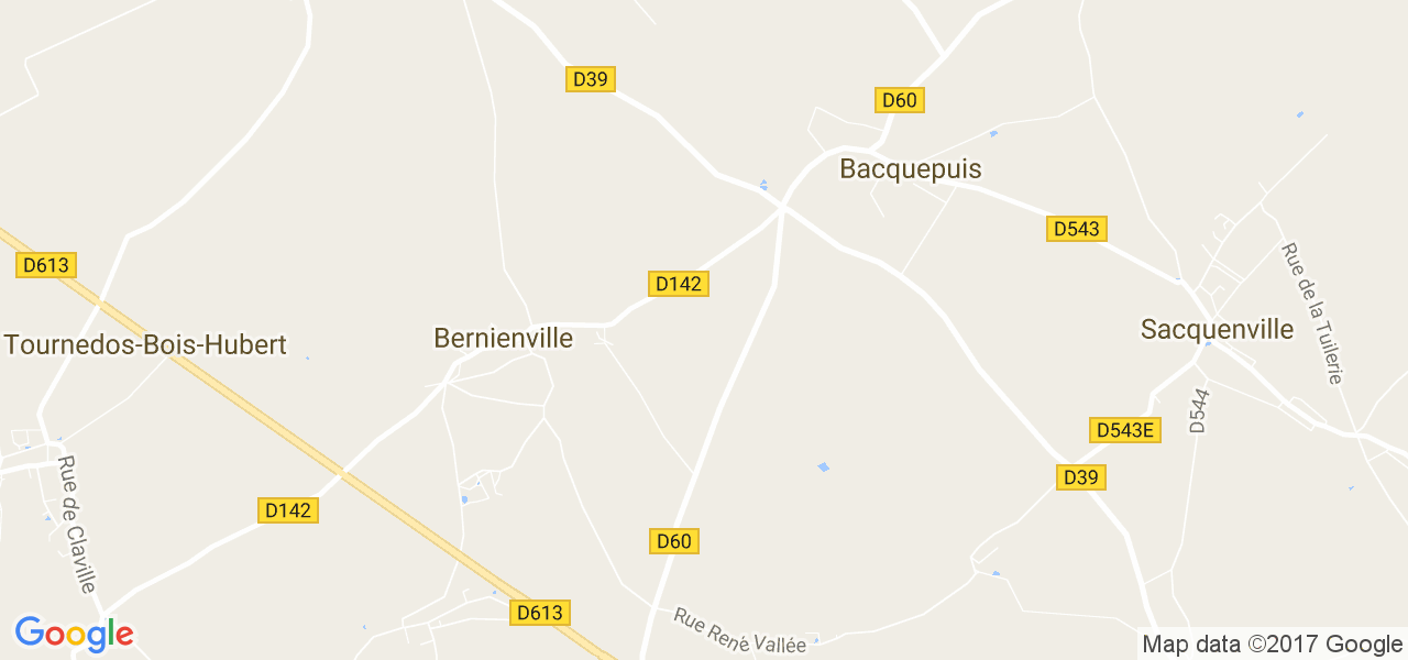 map de la ville de Bernienville