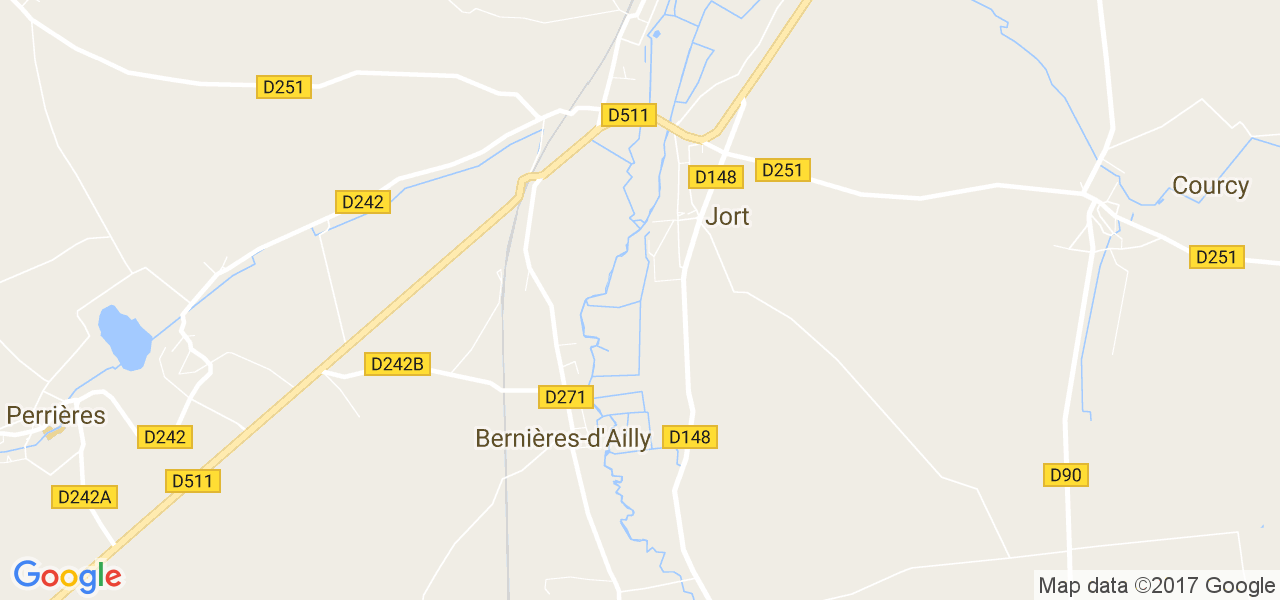 map de la ville de Bernières-d'Ailly