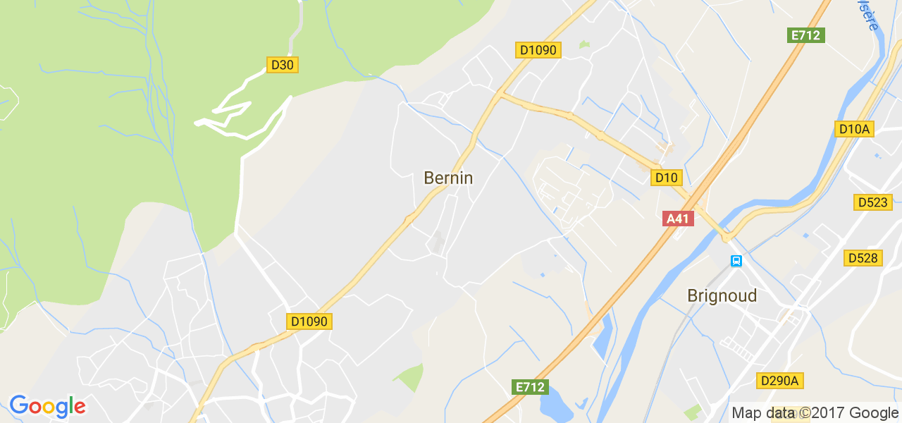 map de la ville de Bernin